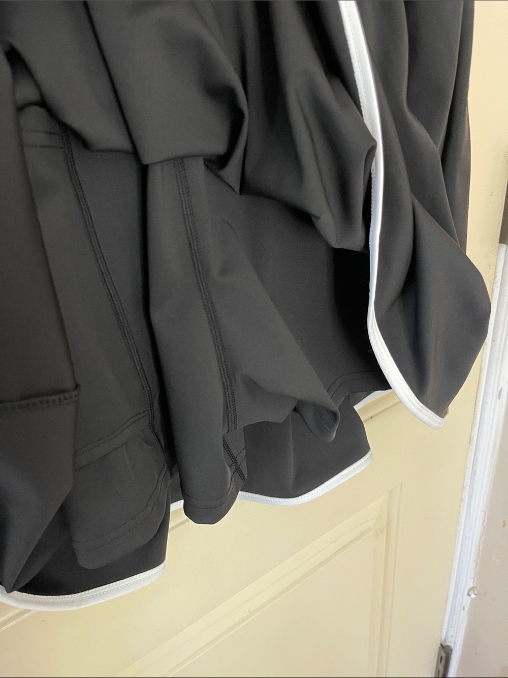 Black Swim Dress with White Trim - Picture 3 of 4